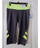 FILA SPORT Reflective Running Lime/Gray Capris - Women&#39;s Sz S NWT MSRP$4... - $23.40