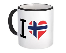 I Love Norway : Gift Mug Flag Heart Crest Country Norwegian Expat - £12.70 GBP