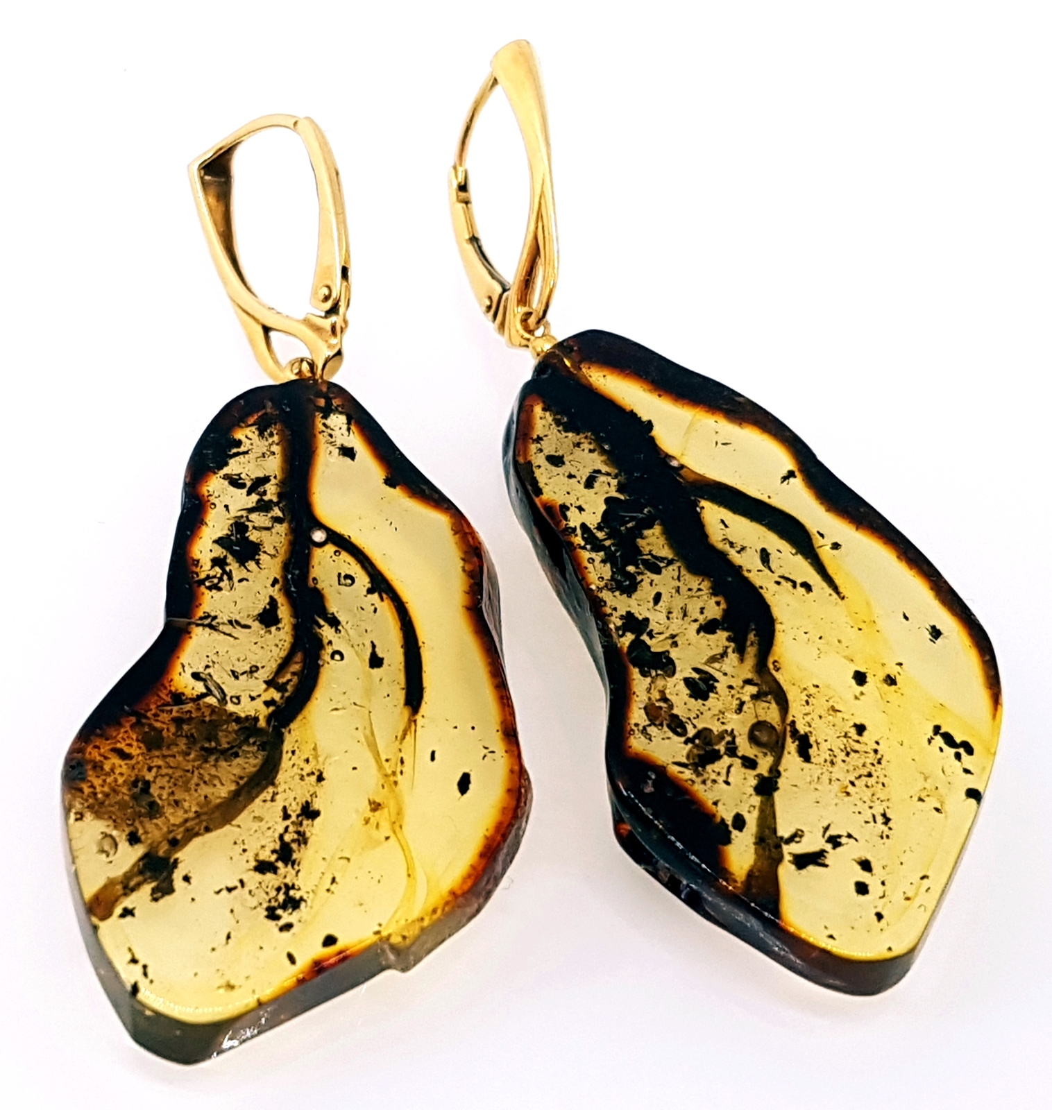 Natural Baltic Amber Earrings - Certified Baltic Amber - $73.95