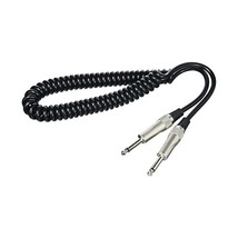 Stagg SGCC3 DL 3m/10 ft Deluxe Standard Coiled Guitar Cable - Black  - $21.00