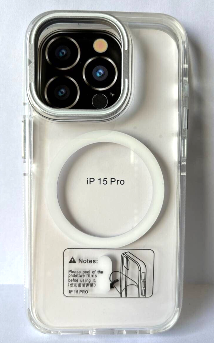 Protective MagSafe Case for iPhone 15 Pro 6.1" Clear White Back Cover Strong Item image 6