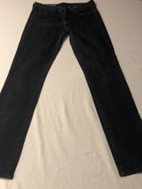 J. Crew Women&#39;s Jeans Toothpick Stretch Dark Blue Skinny Size 29 X 31 - £22.78 GBP