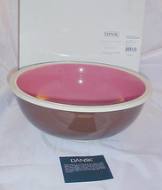 New Lenox Dansk Coconut Grove Fuchsia 10&quot;  Serving Bowl Great Gift Pink Brown - £13.58 GBP