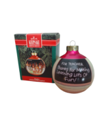  Hallmark TEACHER Mary Engelbreit Keepsake Glass Ornament 1992 QX226-4 NOS - $12.29 CAD