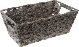 Whitmor Gray Wash Split Rattique Small Shelf Tote - £23.39 GBP