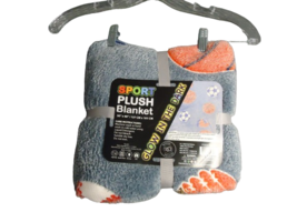 Glow In the Dark Kids Plush Blanket 50&quot;X40&quot; Sport Pattern 100% Polyester - $14.85