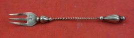 Russian Sterling Silver Cocktail Fork twisted with 3-D finial 5 1/8&quot; - $88.11