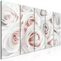 Tiptophomedecor Stretched Canvas Floral Art - Satin Rose Narrow Pink - Stretched - £115.89 GBP