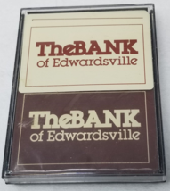 The Bank of Edwardsville Playing Cards 1970s Redislip Advertising Set of 2 - $18.95