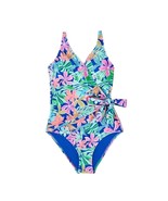 Members Mark Womens Size Medium One-Piece Swimsuit Wrap-Style Hawaiian F... - $369.90 MXN