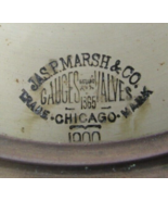 antique steam gauge Jas. P. Marsh &amp; Co Chicago 1900 The Knapp Supply LAR... - $269.99