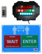 Shop Entry Traffic Lights with Wireless Intelligent Portable Controller - £95.83 GBP