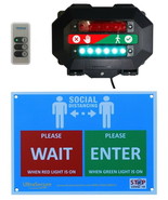 Shop Entry Traffic Lights with Wireless Intelligent Portable Controller - £94.19 GBP