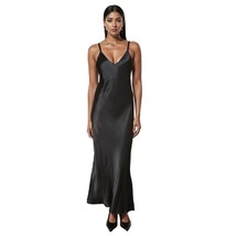 Enza Costa bias cut slip dress BLACK - $2,725.53 MXN