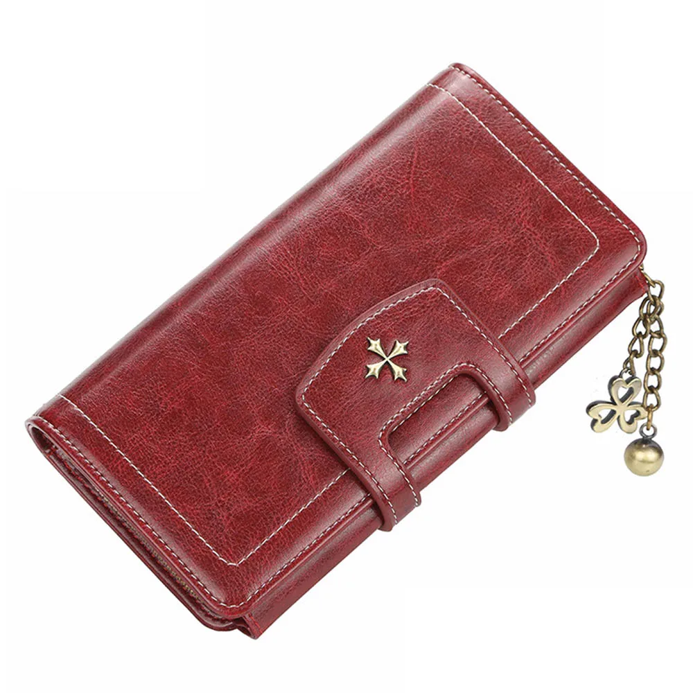 llerry Women Wallets Long  High Quality Large Capacity Female Wallets Red Phone  - $65.65