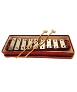 Vintage/Antique Child&#39;s Metallophone, 9 Metal Bars, Wooden Hammers, Orig... - €59,54 EUR