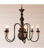 Rusty Black metal 6 Light Candle Style Chandelier - $539.99