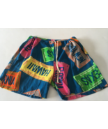 Vintage surf line original jams neon license plate pattern drawstring waist - €30,06 EUR