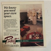 1992 Pickett Suite Hotel Vintage Print Ad Advertisement Atlanta Georgia pa31 - $7.91