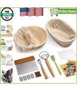 Complete Sourdough Baking Kit: Rattan Proofing Baskets and Essential Tools - $1,070.68 MXN