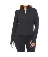 Danskin All Seasons Yoga Jacket Brushed Black Moisture Wicking Pockets N... - $519.64 MXN