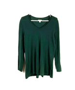 J Jill V Neck Merino Wool Sweater Green Women S Long Sleeves Light weight - £25.09 GBP