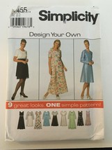 Simplicity Sewing Pattern 7455 Dress 10 12 14 Design Your Own 9 Great Looks UC - £4.73 GBP