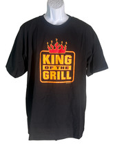 KING OF THE GRILL Short Sleeve Pull-Over T-Shirt Black XL - $9.89