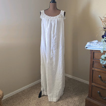 Vintage Crochet Top Long Maxi Nightgown Slip Dress Size Small Lightweight  - $33.75