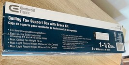 Commercial Electric Ceiling Fan Support Box w/Brace Kit 1-1/2” x4&quot; New I... - $12.90 CAD