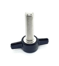1/4-20 Thumb Screw T Bolts with Black Butterfly Plastic Tee Wing Knob Stainless - £8.55 GBP+