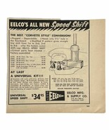Vtg 1960 Eelco Hop Up Hot Rod Parts Magazine Ad Corvette Style Speed Shi... - $11.72 CAD