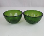 Set of 2 Emerald Green Glass Dessert/Fruit Bowl THT2004 - £11.80 GBP