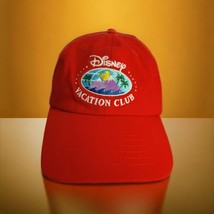 Disney Vacation Club Member Baseball Hat Cap Red Retired Logo DVC Adjustable - £10.54 GBP