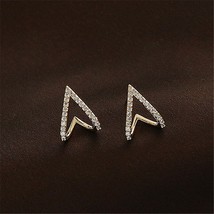 2021 New Arrival Trendy Geometric Crystal Temperament Hollow Love Small Stud Ear - £7.17 GBP