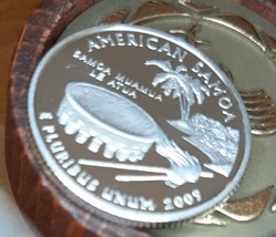 2009 S Silver Proof American Samoa Territories Quarter 90% Silver - Ships Free - £6.75 GBP