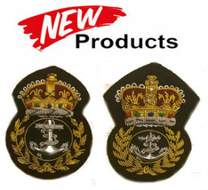 Royal Navy Chief Petty Officers Cap Badge Current Issue Queen &amp; King Crowns New - £15.89 GBP+