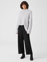 Eileen Fisher VTG 100% Wool Rib Knit Pants Sz L 5 Colors Blk, Bwn, Gry, Red, Grn - £40.81 GBP