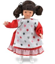 Dressed Little Girl Star Print Dress 01 0702 Caco Flexible Dollhouse Min... - £19.06 GBP