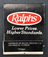 Ralphs Grocery Store Market Matchbook Full 20 Unstruck - $6.79