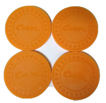 Liz Claiborne Curve Cologne Poker Chips Orange Lot Of 24 Euc Gambling Promo Le - £9.41 GBP