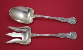 King George by Gorham Sterling Silver Salad Serving Set 2pc All Sterling 10 1/2" - £435.17 GBP