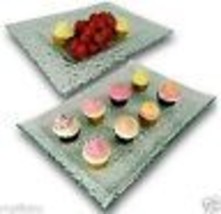 Server Buffet Serving Set 2pc Glass Serving Trays Professional Catering Party - £46.71 GBP