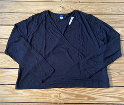 old navy NWT women’s cross front sleep shirt size XL black O9 - $12.38
