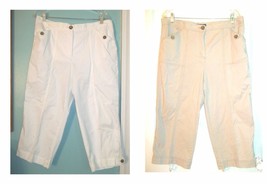 Karen Scott  Cotton Blend Capri Pants w/Faux Tortoise Shell Buttons Pant... - $24.99
