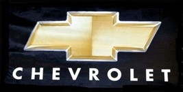Chevrolet Black and Gold Bow Tie on a 3 ft x 5 ft Flag with Grommets  - $20.00