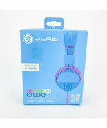 J Lab JBuddies Studio Wired Over Ear Headphones Mic Blue Pink Volume Safe - $18.37