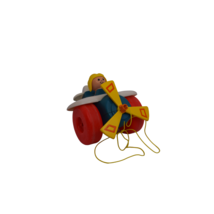 Vintage 1980 Fisher Price Pull Along Airplane Toy #171 w/ Spinning Prope... - $150.60 MXN