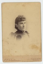 Antique Circa 1880s Cabinet Card Beautiful Young Woman in Dress Philadelphia, PA - £7.41 GBP