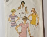 1977 Simplicity 7980 Misses Top Slim Knit Fabric Sz 12 Uncut - $9.89